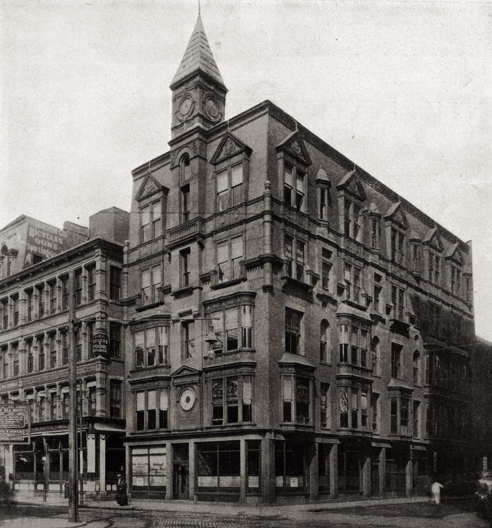 The National Exchange Bank building on Westminster after its renovation. 