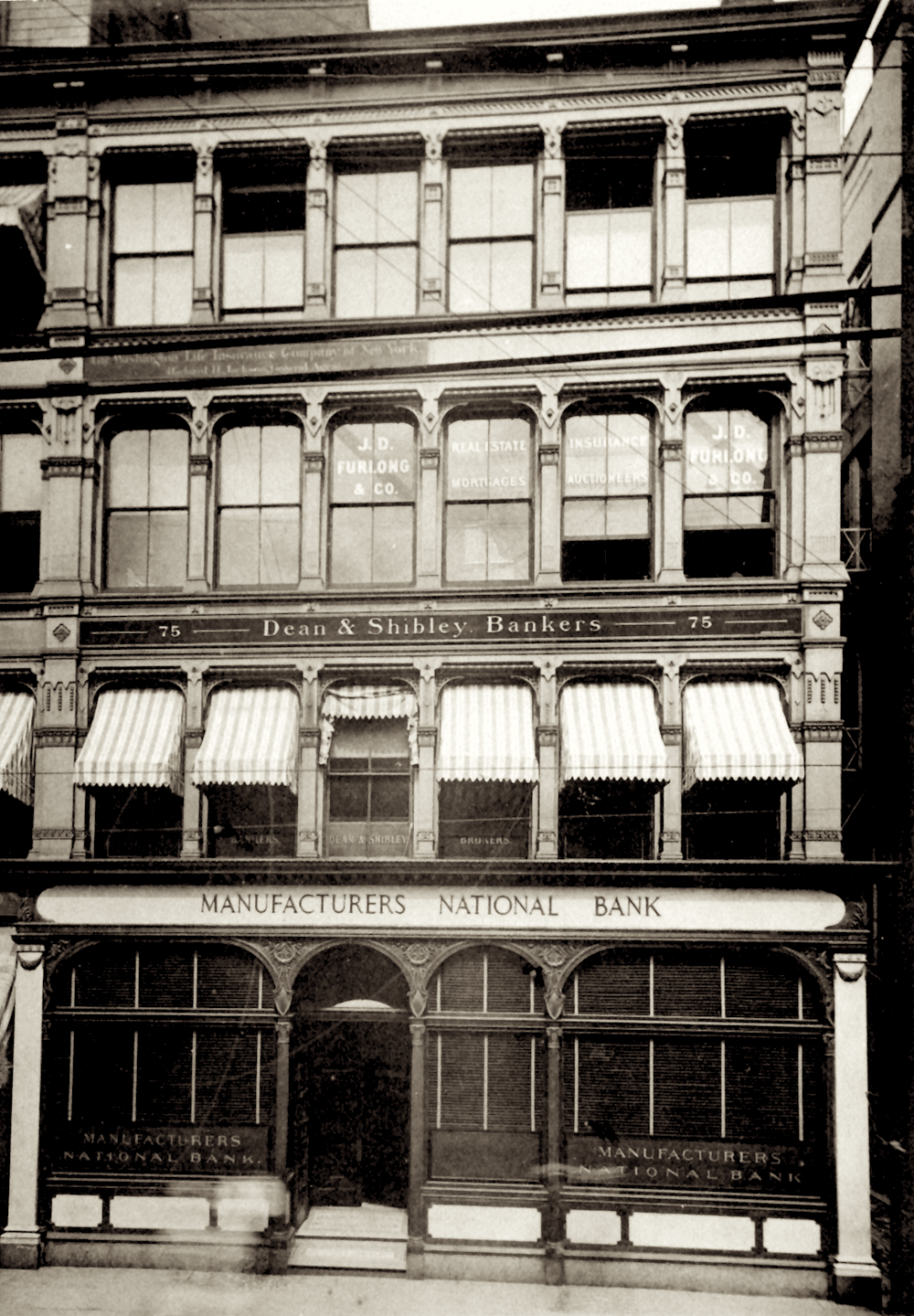 The Manufacturers National Bank offices in the ground floor