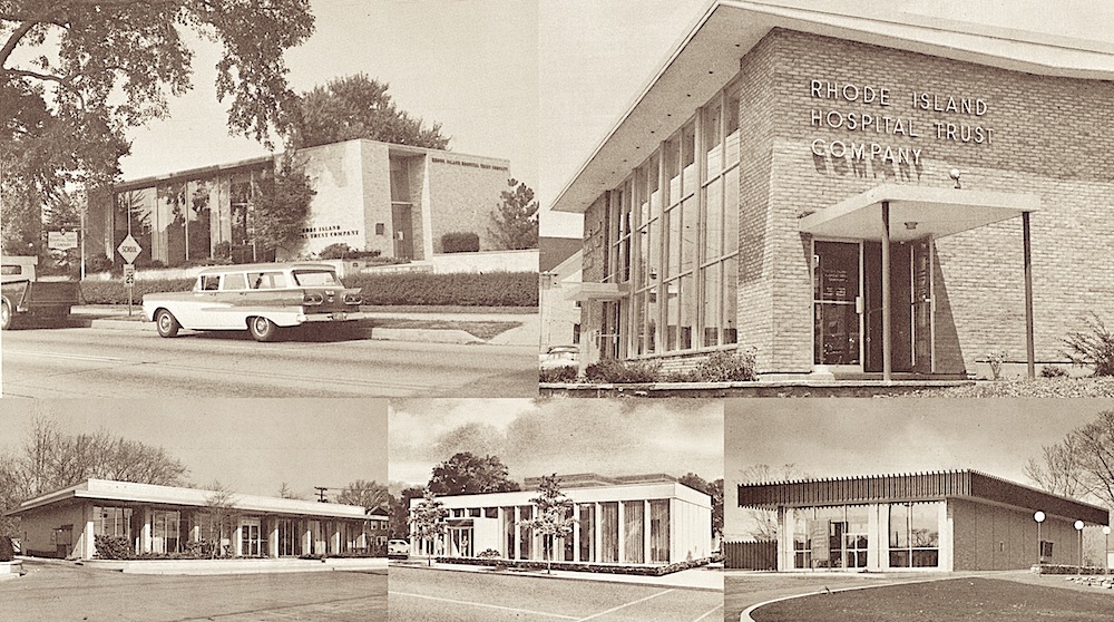 Hospital Trust branches. Clockwise from left: