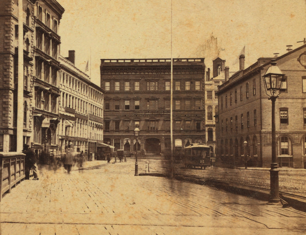 A wider view of Market Square in the late 19th century (Source: Wikipedia.)