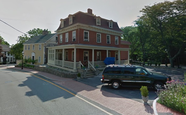 The former bank building stills stands today in historic Pawtuxet Village. 