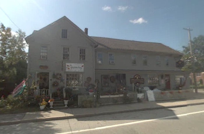 This structure, on the lot noted in the map above, may have been the original home of the bank. Today it houses the Village Bean Restaurant. (Image from Google Maps.)