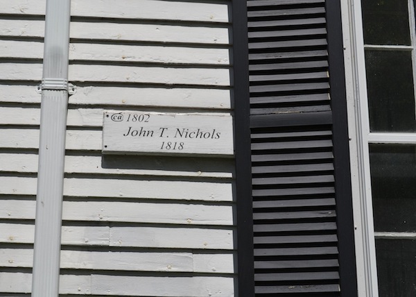 Plaque on the house.