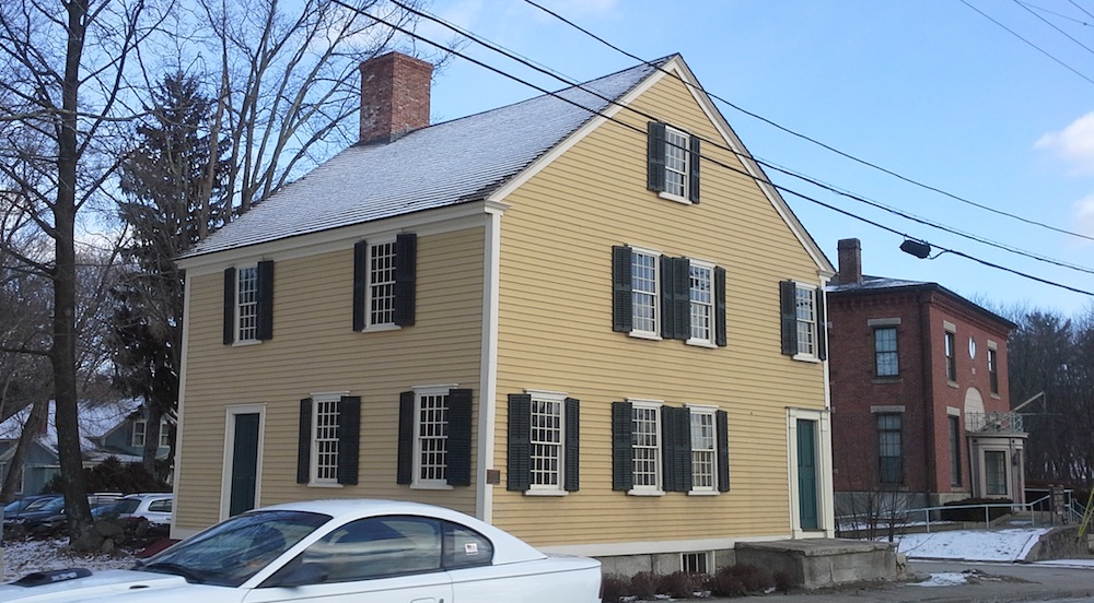 A 2013 photo showing the old Greenville Tavern building with the National Exchange building behind it on Putnam Pike in Greenville. Both structures have been altered since their bankings day. 