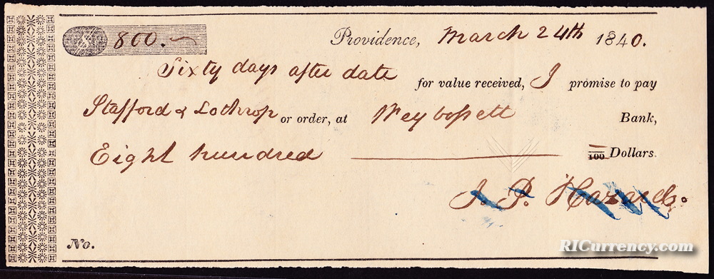 Check from 1840.