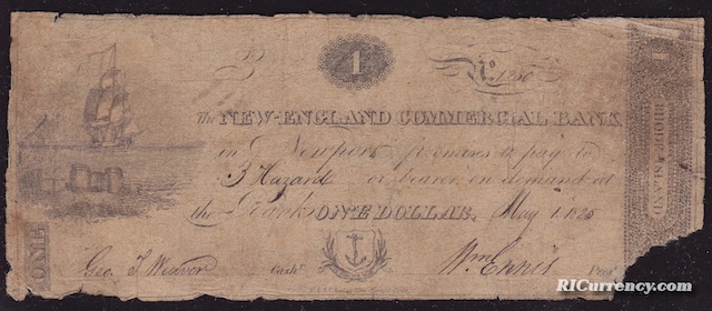 New England Commercial Bank $1