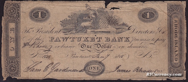 Pawtuxet Bank $1