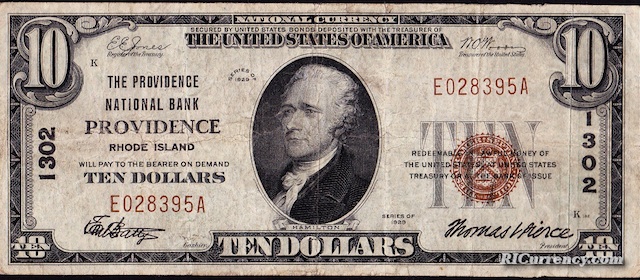 Providence National Bank $10