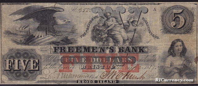 Freemen’s Bank $5