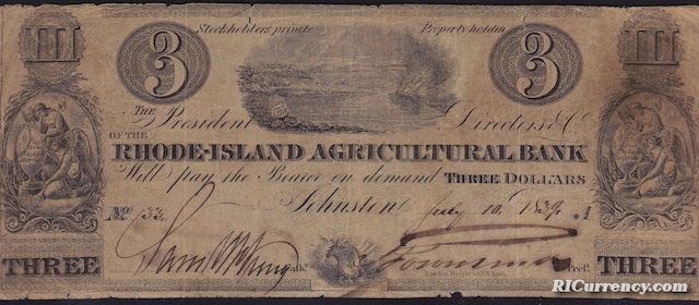 Rhode Island Agricultural Bank $3