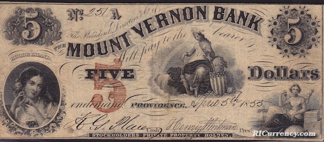 Mount Vernon Bank $5