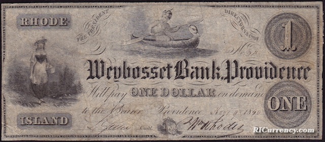 Weybosset Bank $1