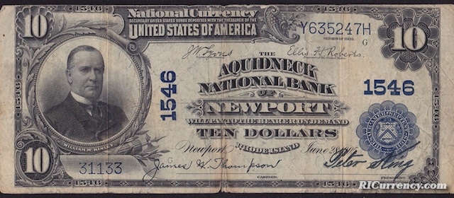 Aquidneck National Bank $10