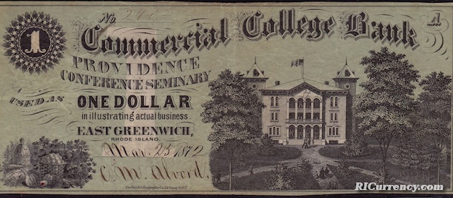 Commercial College Bank $1