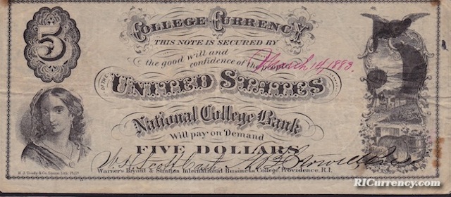 National College Bank $5