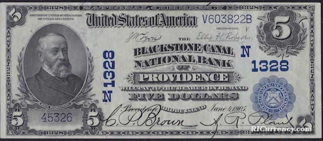 Blackstone Canal National Bank $5