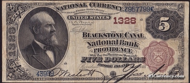 Blackstone Canal National Bank $5