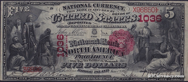 National Bank of North America $5