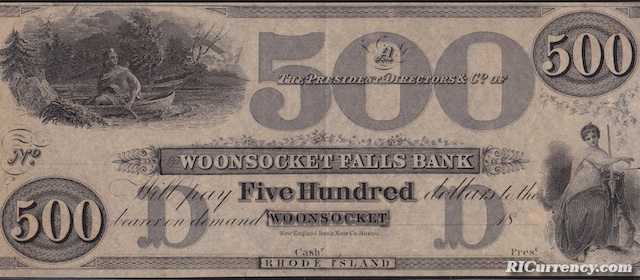 Woonsocket Falls Bank $500