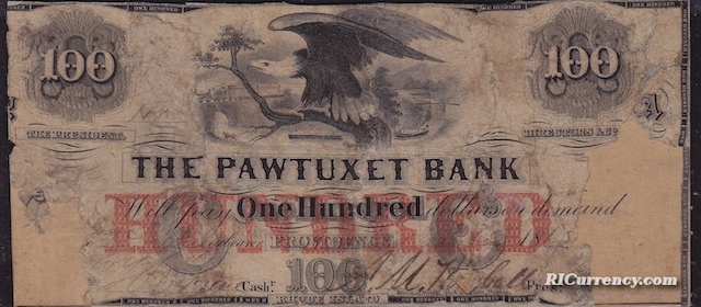 Pawtuxet Bank $100