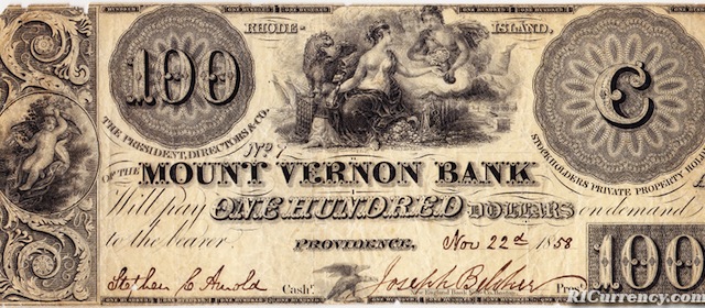 Mount Vernon Bank $100