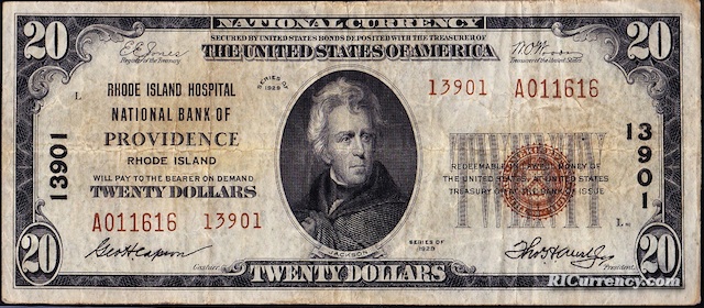 Rhode Island Hospital National Bank $20