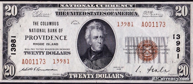 Columbus National Bank $20