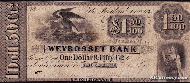 Weybosset Bank $1.50