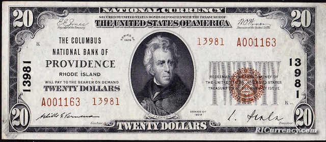 Columbus National Bank $20