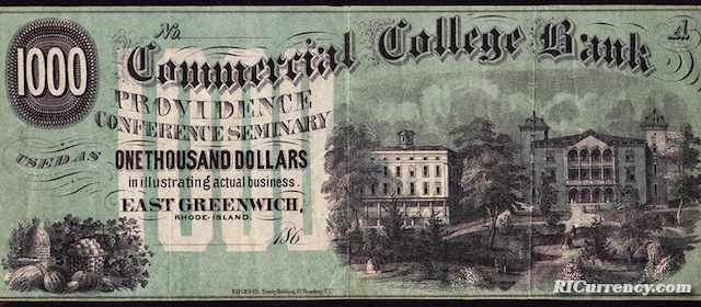 Commercial College Bank $1000