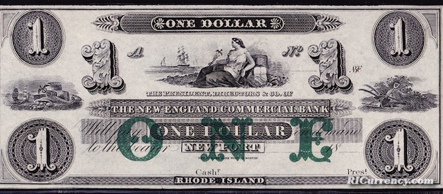 New England Commercial Bank $1