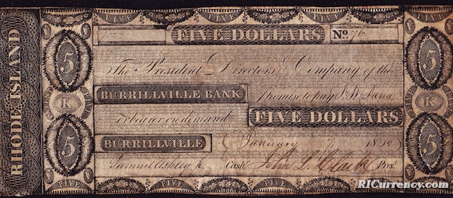 Burrillville Bank $5