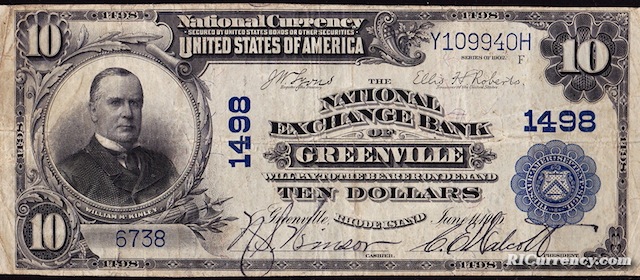 National Exchange Bank of Greenville $10