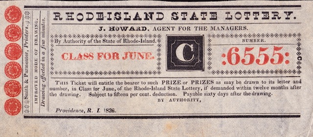 R.I. State Lottery Ticket