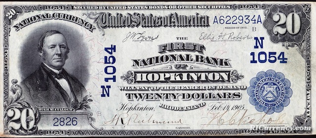 First National Bank of Hopkinton $20