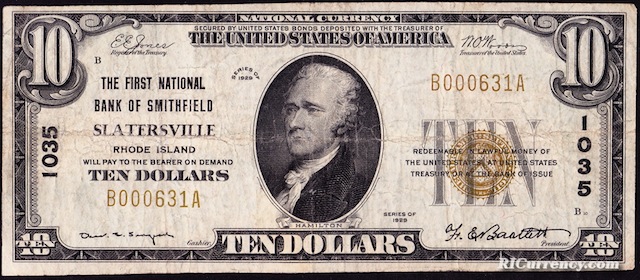 First National Bank of Smithfield $10