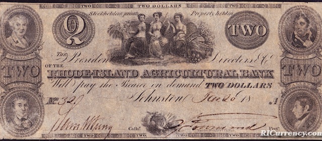 R.I. Agricultural Bank $2