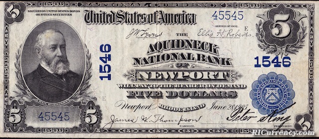 Aquidneck National Bank $5