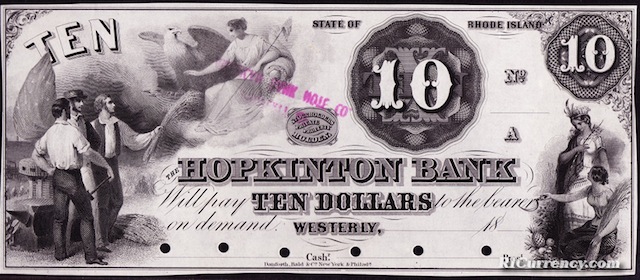 Hopkinton Bank $10
