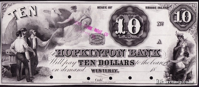 Hopkinton Bank $10