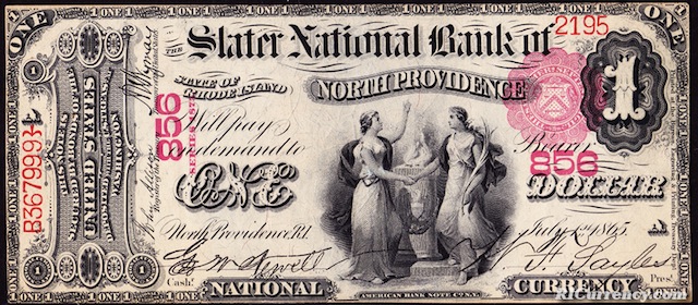 Slater National Bank $1