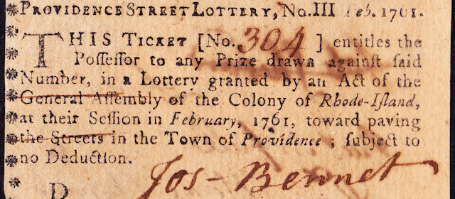 Providence Street Lottery Ticket