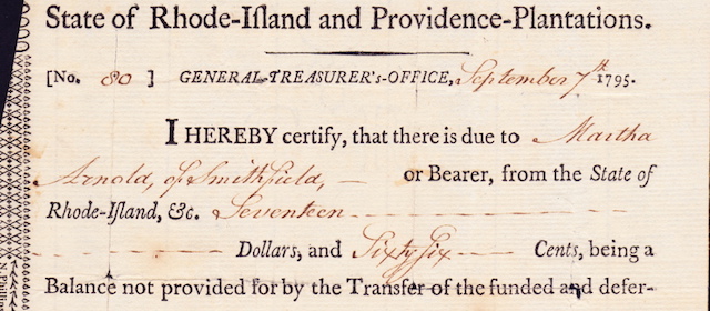 General Treasurer’s Certificate $17.66