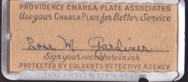 Providence Charga-Plate, Precursor to the Credit Card