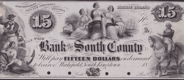 Bank of South County $15