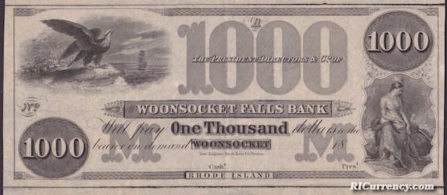 Woonsocket Falls Bank $1,000