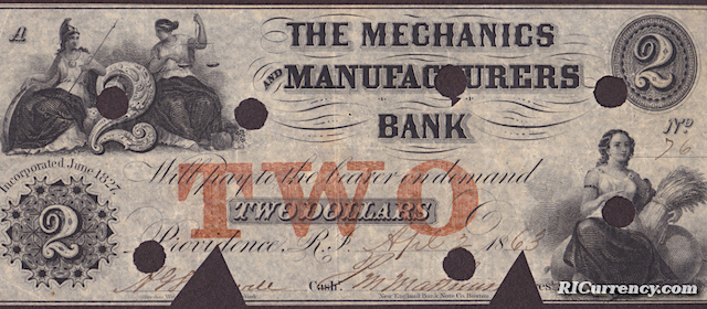 Mechanics & Manufacturers Bank $2